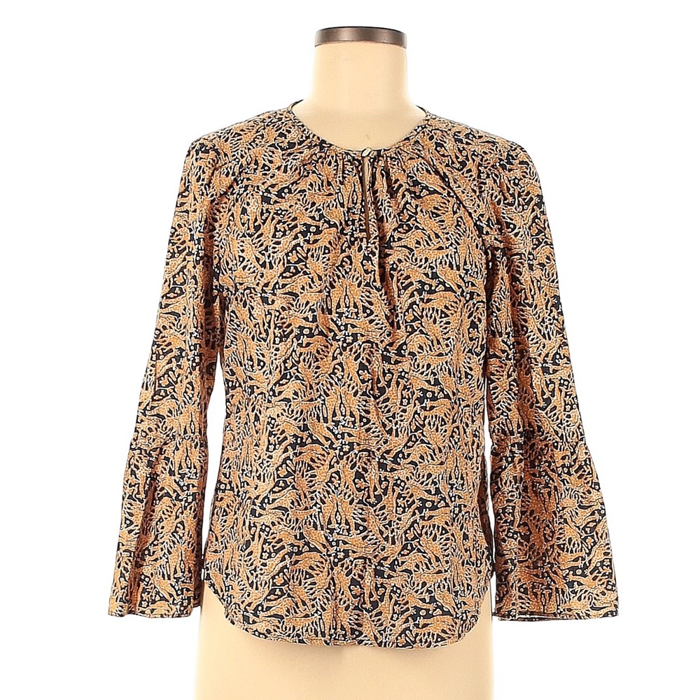 J. Crew Bell Sleeve Giraffe Print Top - NWOT - Size 0